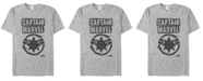 Fifth Sun Marvel Men's Captain Marvel Painted Distressed Logo Short Sleeve T-Shirt